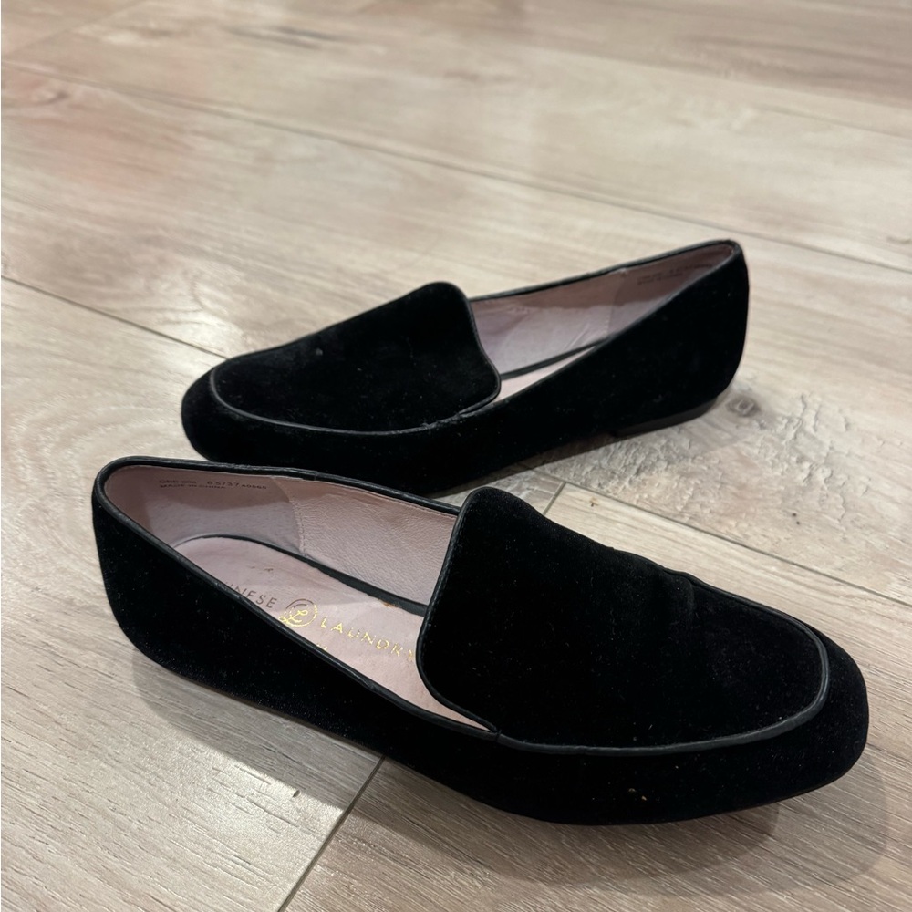 Chinese laundry loafers size 6.5 black velvet